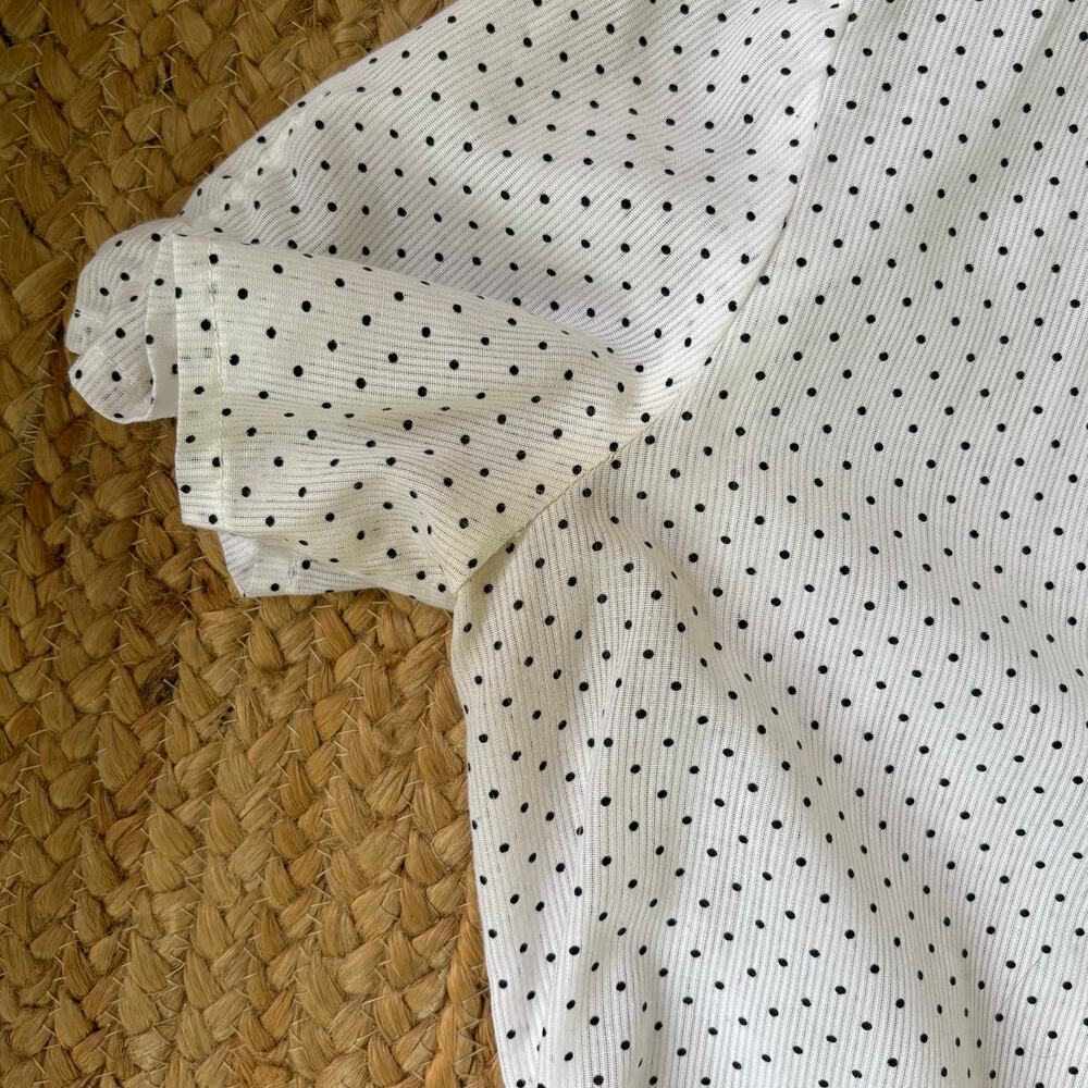 Vintage 70s white cotton shirt dress - Picture 4 of 5